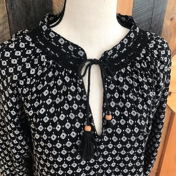 ROXY peasant style dress with mixed pattern hem - Picture 2 of 10